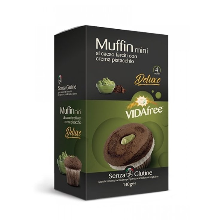 Vidafree Muffin-Mini-Kakaocreme mit Pistazien 140 g