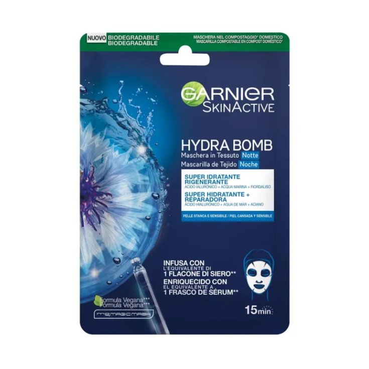 HYDRA BOMB Garnier Facial Night Treatment Fabric Mask 28g