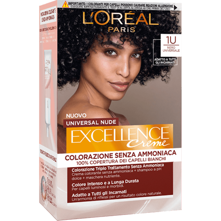 Excellence Universal Nude Permanent Color 1U Schwarz L'OREAL