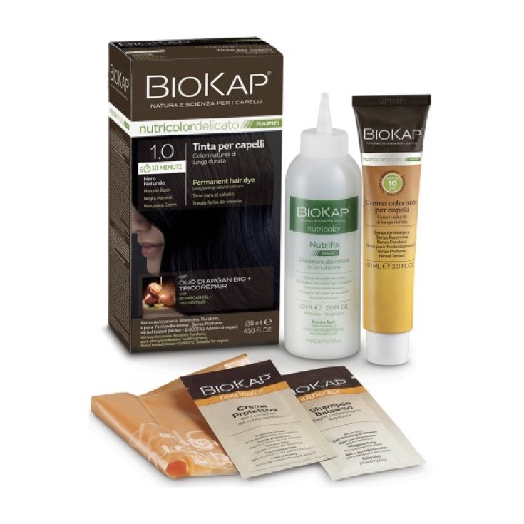 Nutricolor Delicate Rapid BioKap® 1.0 Natürliche schwarze Haarfarbe