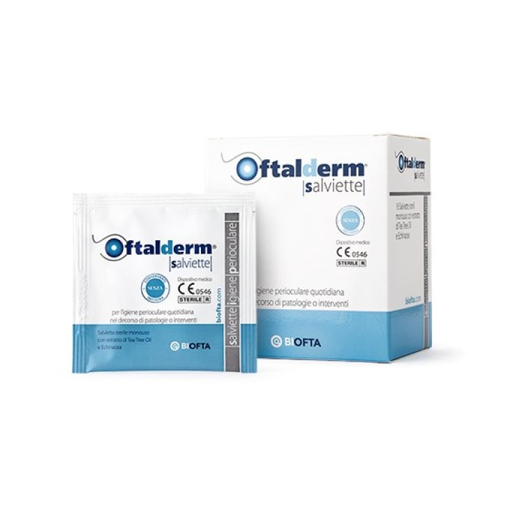 Oftalderm Biodue Eye Wipes 16 sterile Tücher