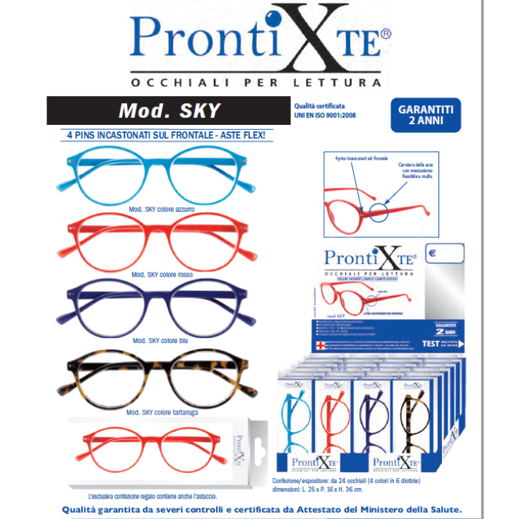 Lesebrille Modell SKY Red Ready X Te +3.00