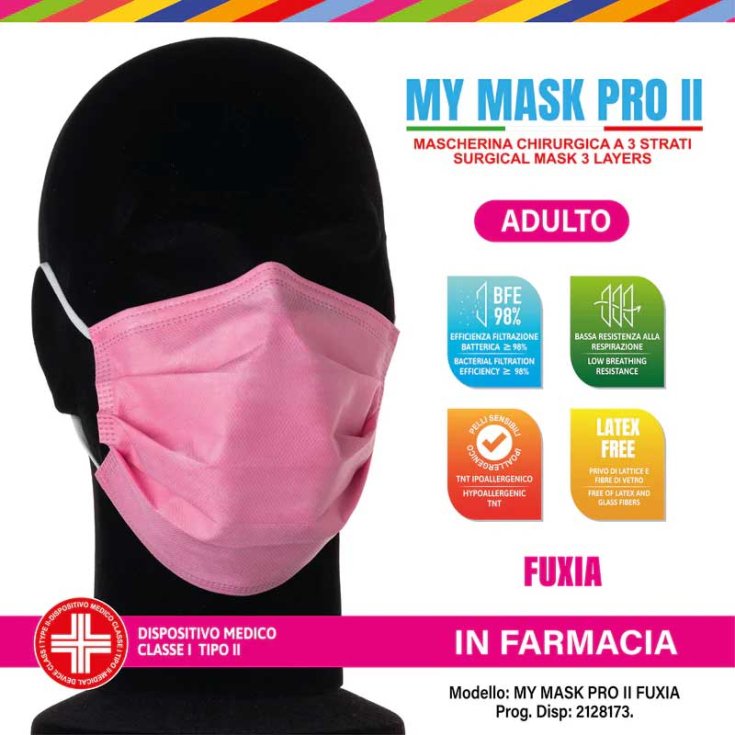 MYMASK PRO II CHIR FUCHSIE 10St