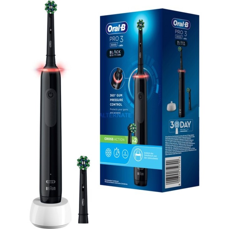 ORALB PRO 3 SCHWARZ SPAZZ + 2REF