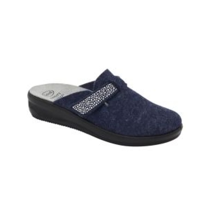 Damenschuhe Esther Strap Wolle und Strass Navy 38 Sholl's 1 Paar