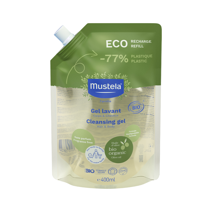 Mustela Bio-zertifiziertes Reinigungsgel Eco-Refill 400ml