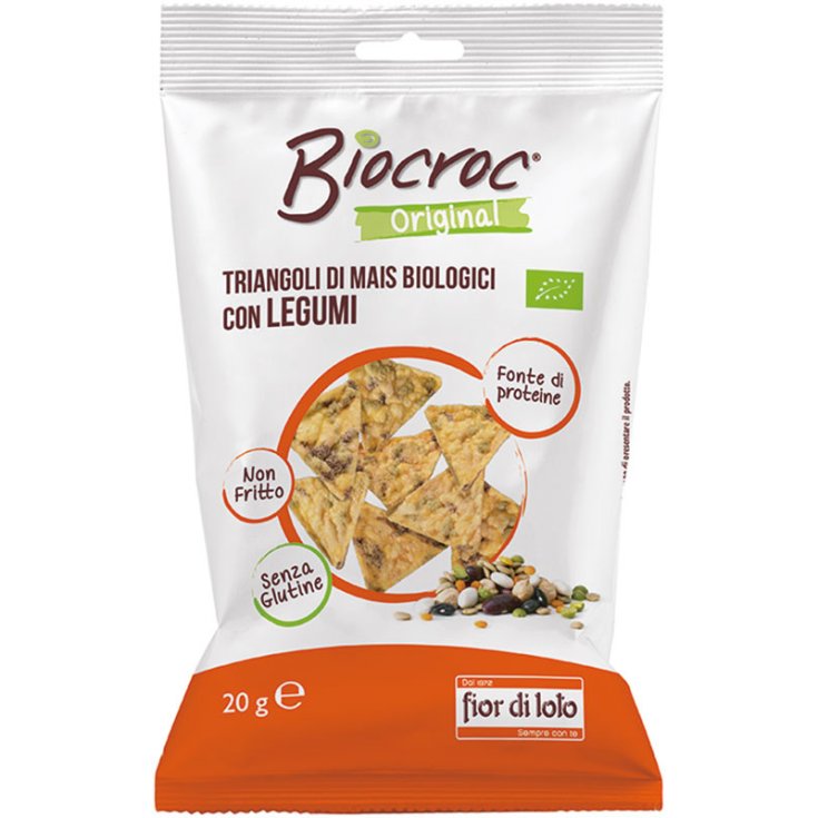 Biocroc Original Maisdreiecke mit Hülsenfrüchten Fior Di Loto 50g