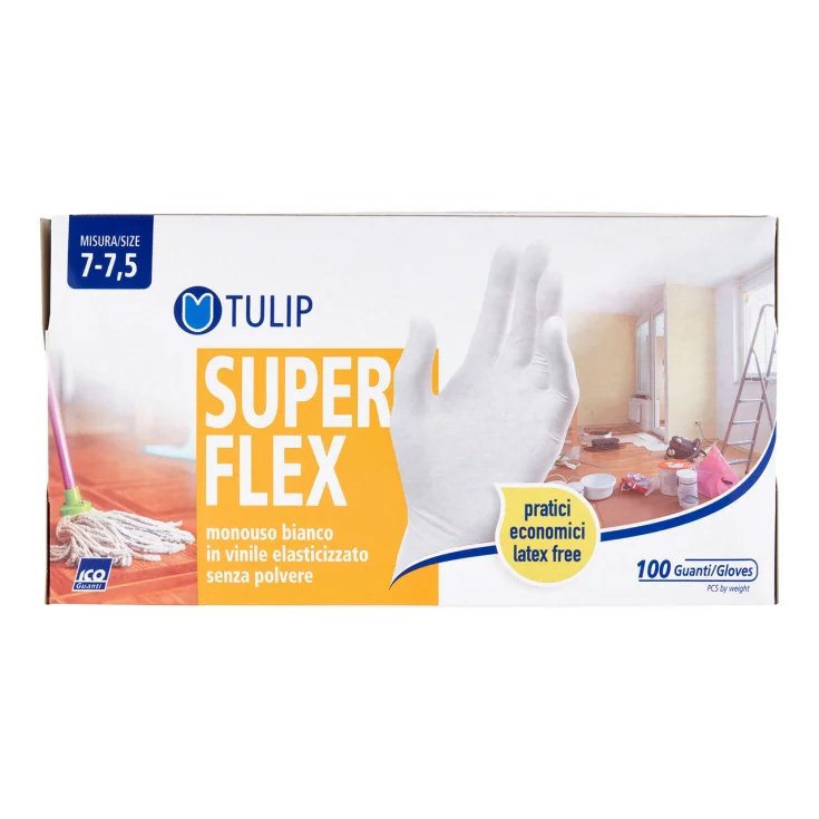 TULIP 100 HANDSCHUHE FLEX WEIß M