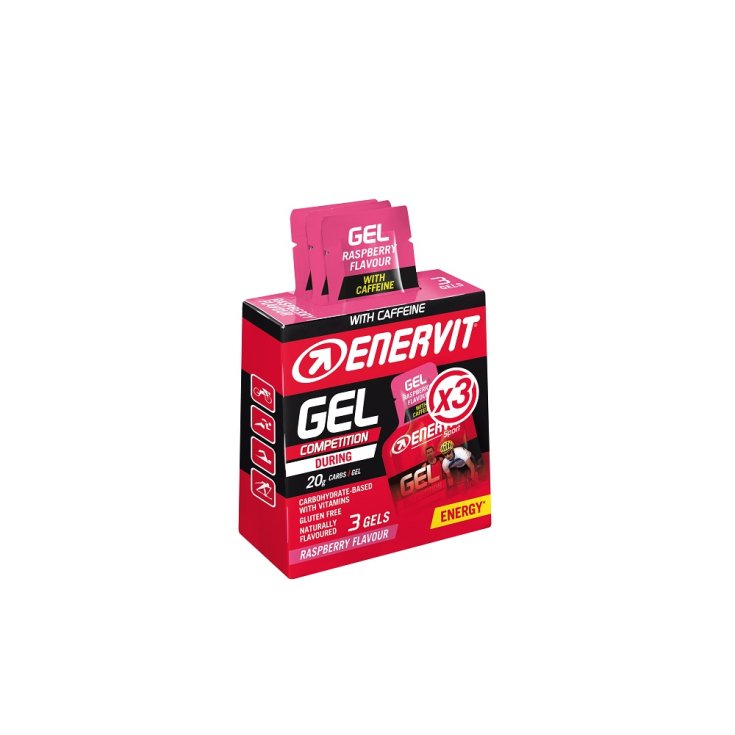 Enervit Sport Competition Gel mit Himbeer-Koffein 3x25ml