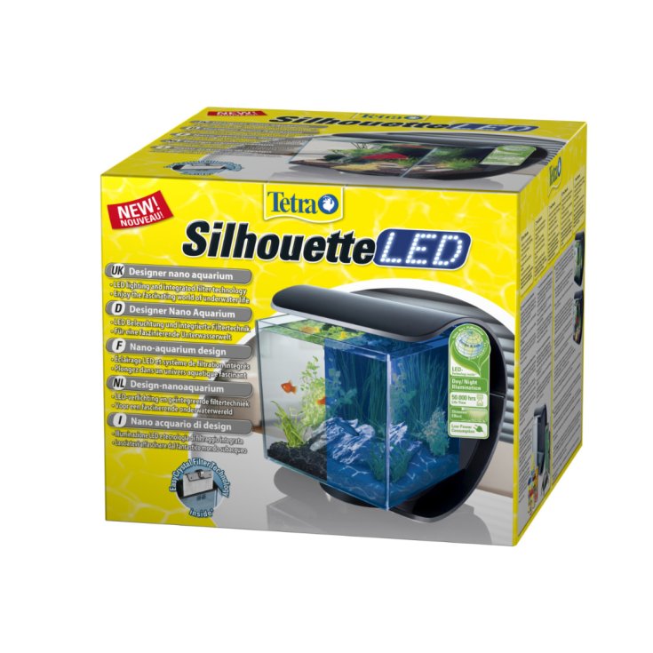 TETRA SILHOUETTE AQUARIUM LED SCHWARZ 12L