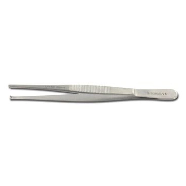 CHIRURGISCHE PINZETTE 1x2 ZÄHNE 11,5 CM - FOS