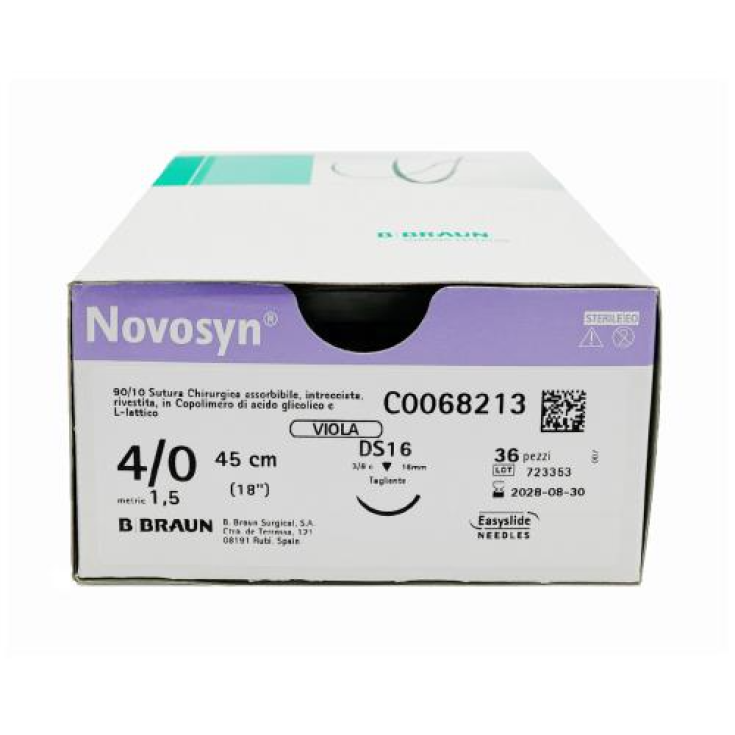 NOVOSYN LILA 2/0 (3) 70CM DS30 1ST