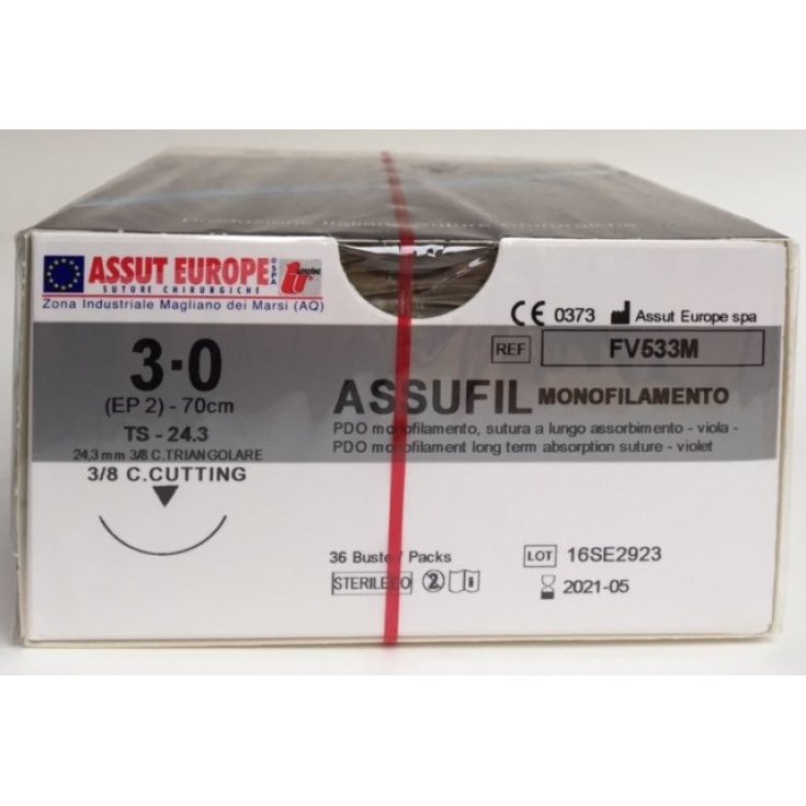 ASSUT - ASSUFIL-NADEL TRI.24,3MM D.2(3/0)