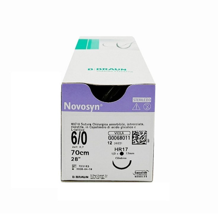 NOVOSYN LILA 3/0 (2) 70CM HR26 1ST