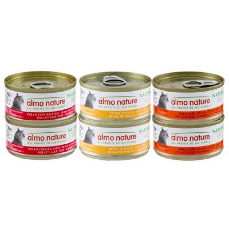 ALMO CAT NATURE MULTI 6X70 GR MIX HUHN