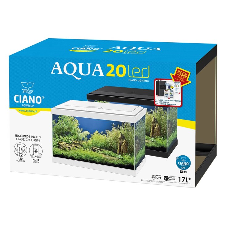 AQUARIUM 20 LED-LICHT SCHWARZ CF40