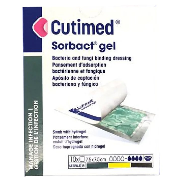 CUTIMED SORBACT GEL 7,5X7,5CM