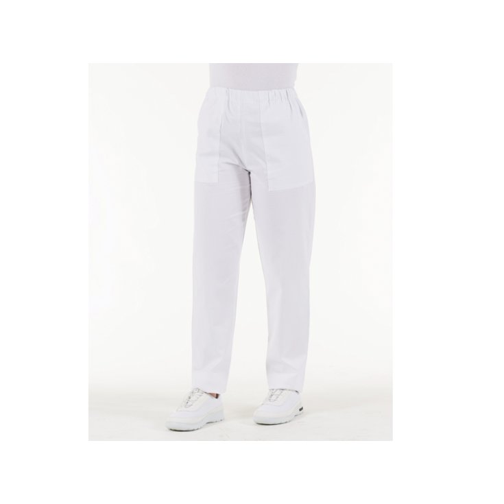 XL-HOSE AUS WEISSER BAUMWOLLE