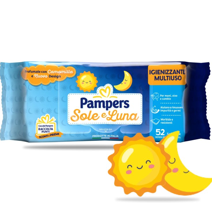 PAMPERS WIPES SUN&MOON 52ST