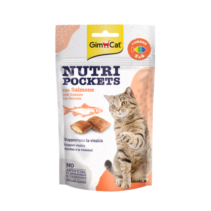 GIMCAT NUTRI POCKETS SALM OM 3
