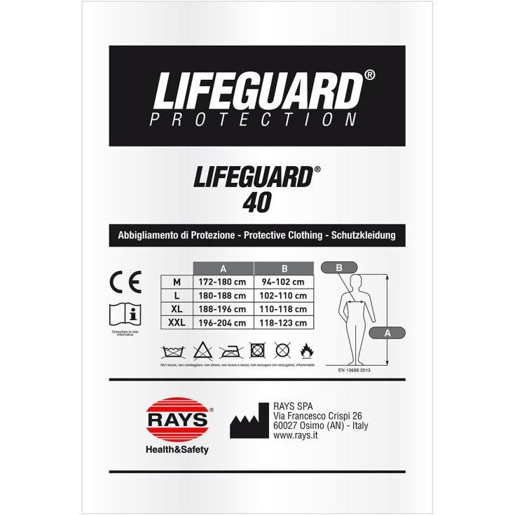 LIFEGUARD 40 TUTA PP XL 1PZ