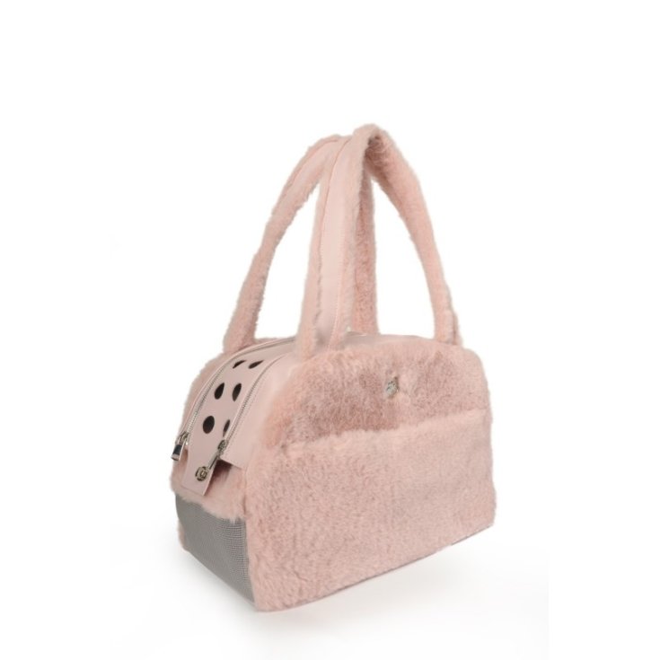 BORSA TRASPORTINO PELOSA ROSA