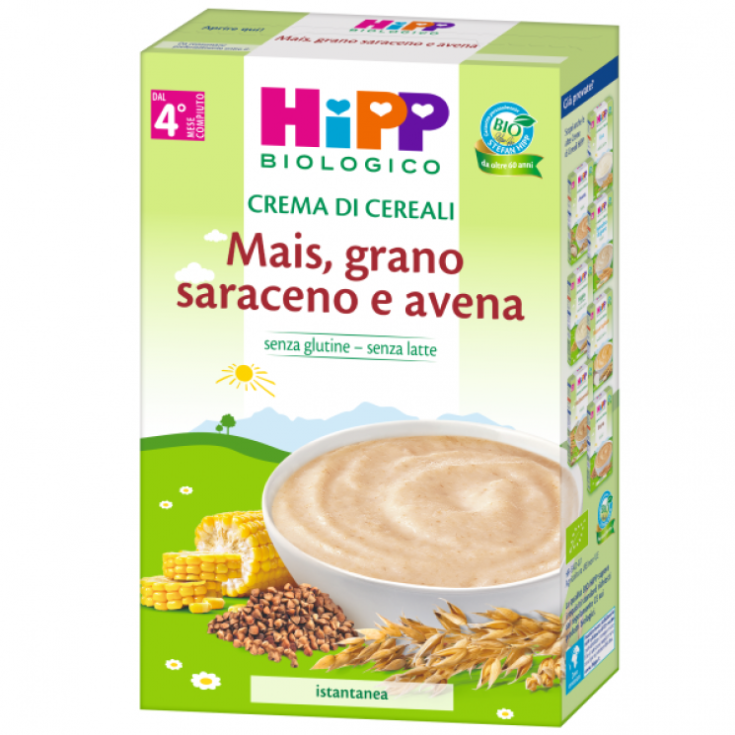 Crema Di Cereali Mais Grano Saraceno E Avena Hipp 200g