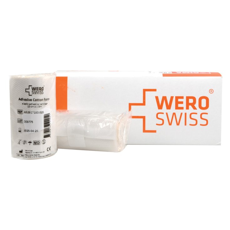 Benda Elastica Adesiva 8cmx2,5m Wero Swiss&reg; 10 Pezzi