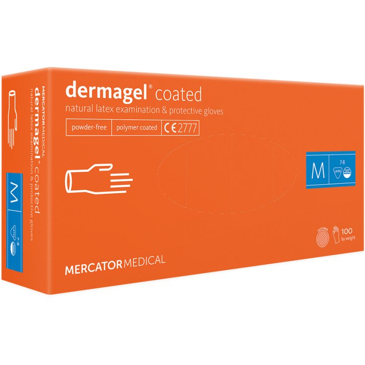 Dermagel&reg; Coated Guanti Lattice Senza/Polvere M 100 Pezzi