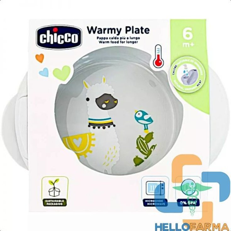 Piatto Pappa Calda 6M+ Grigio Chicco