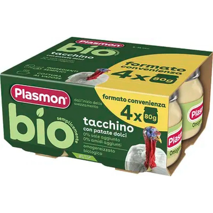 Omogeneizzato Biologico Tacchino Con Patate Dolci Plasmon 4x80g