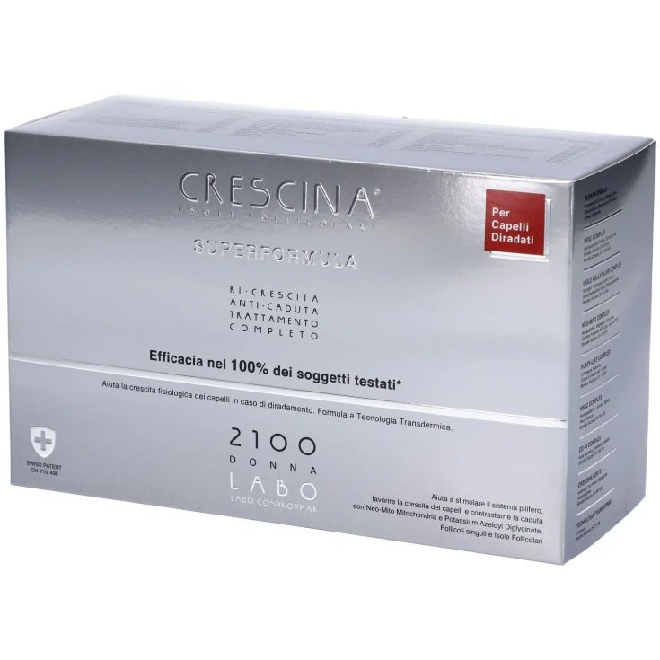 CRESCINA&reg; Transdermic Isole Follicolari Superformula 2100 Donna Labo 20+20 Fiale Da 3,5ml