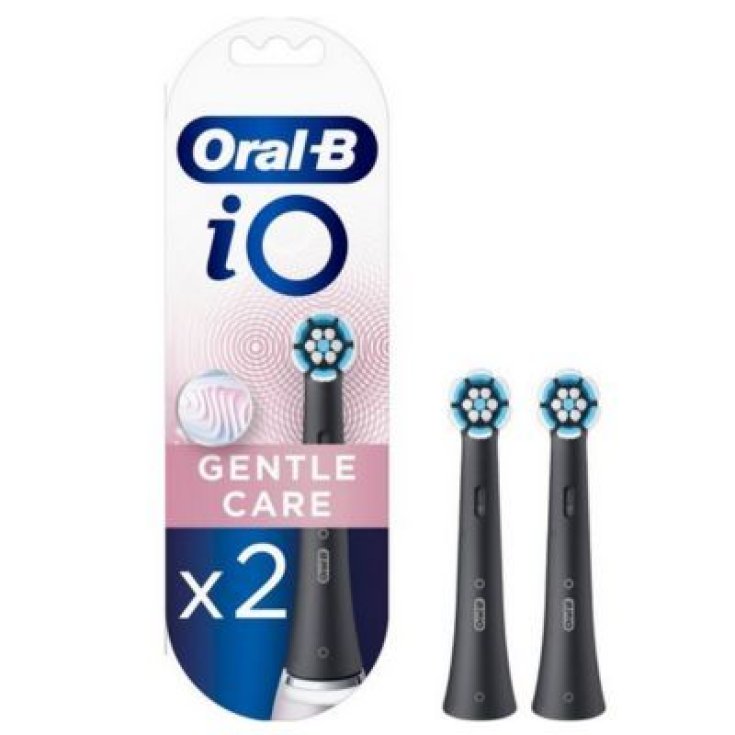 Gentle Care Testina di Ricambio Nero Oral-B iO 2 Pezzi