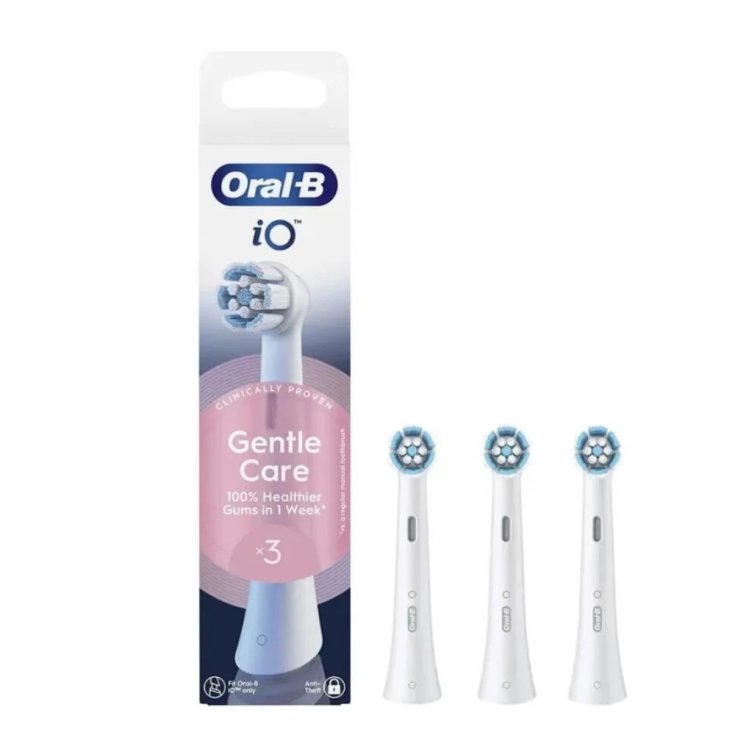 Gentle Care Testina di Ricambio Bianco Oral-B iO 3 Pezzi
