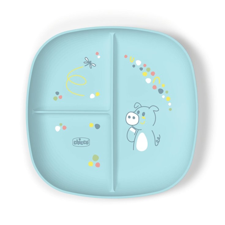 Piatto Porzionato 12M+ Azzurro CHICCO
