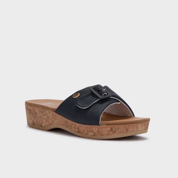 Scholl Wappy Leather W Sandali Blu Navy 41
