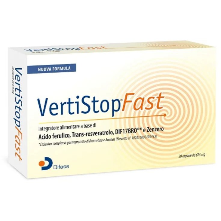 Difass International Vertistop Fast Integratore Nausea e Benessere Digestivo
