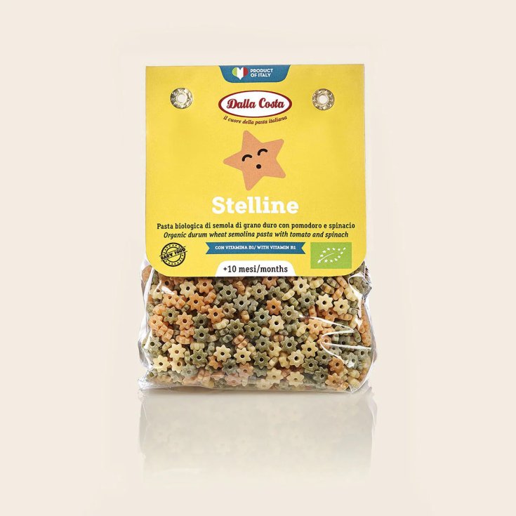 DALLA COSTA Stelline Tricolore Pomodoro e Spinaci Bio 200g