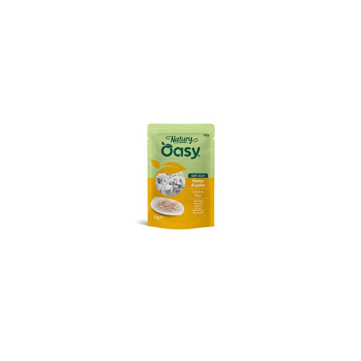 Oasy Wet Cat Natury Soft Jelly Tonno con Straccetti di Pollo 85g