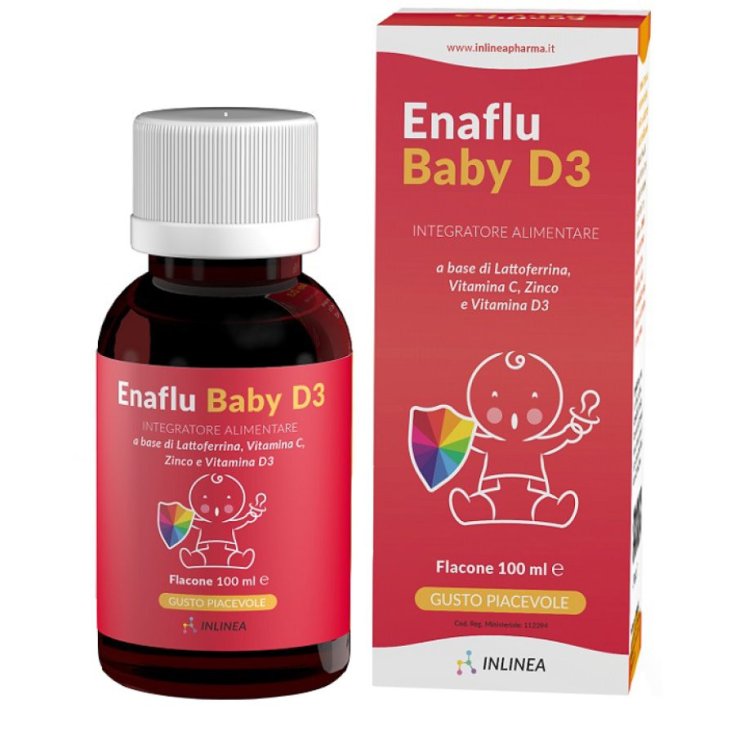 Inlinea Enaflu Baby D3, Integratore Immunitario per Bambini, 100ml