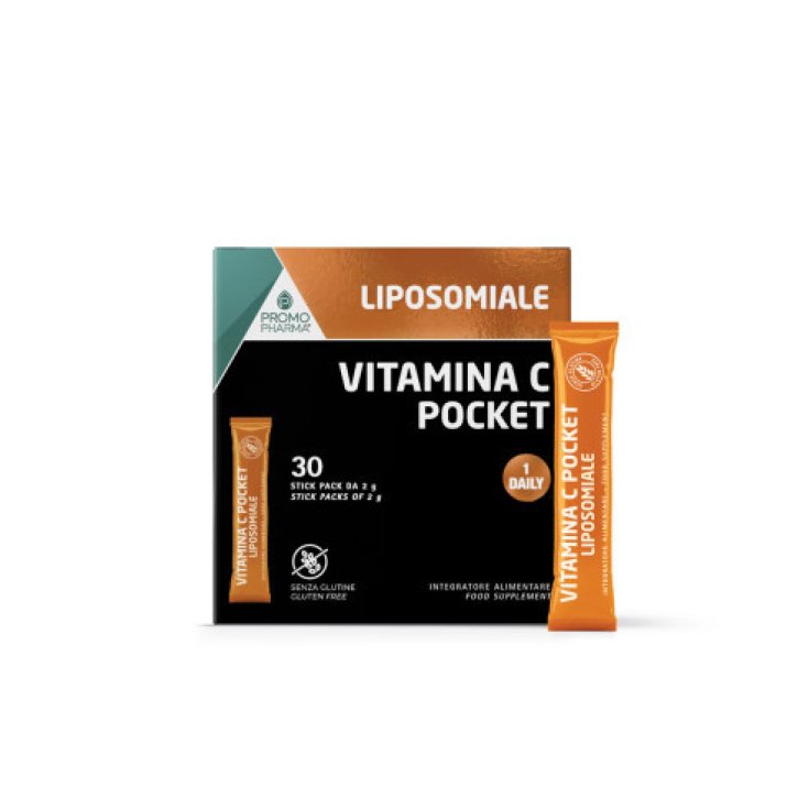 PromoPharma Vitamina C Lipos Pocket: Integratore Alimentare in Stick, 30 Unità