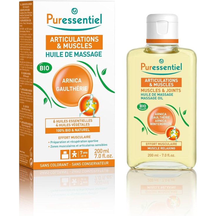 Puressentiel Olio Massaggio Arnica per Articolazioni e Muscoli 100ml