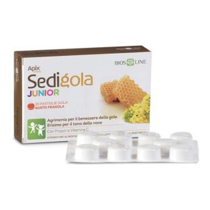 Apix Propoli Sedigola Junior Fragola 20 Pastiglie