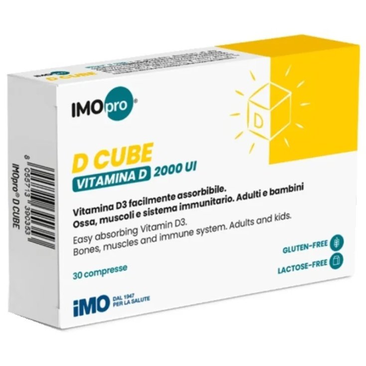 IMOpro D Cube Vitamina D 2000UI per Ossa e Muscoli 30 Compresse