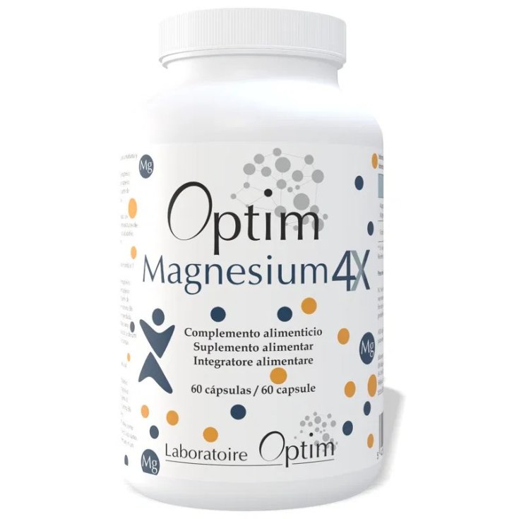 BIONOTO SPRL Optim Magnesium 4x: Integratore Alimentare, 60 Capsule