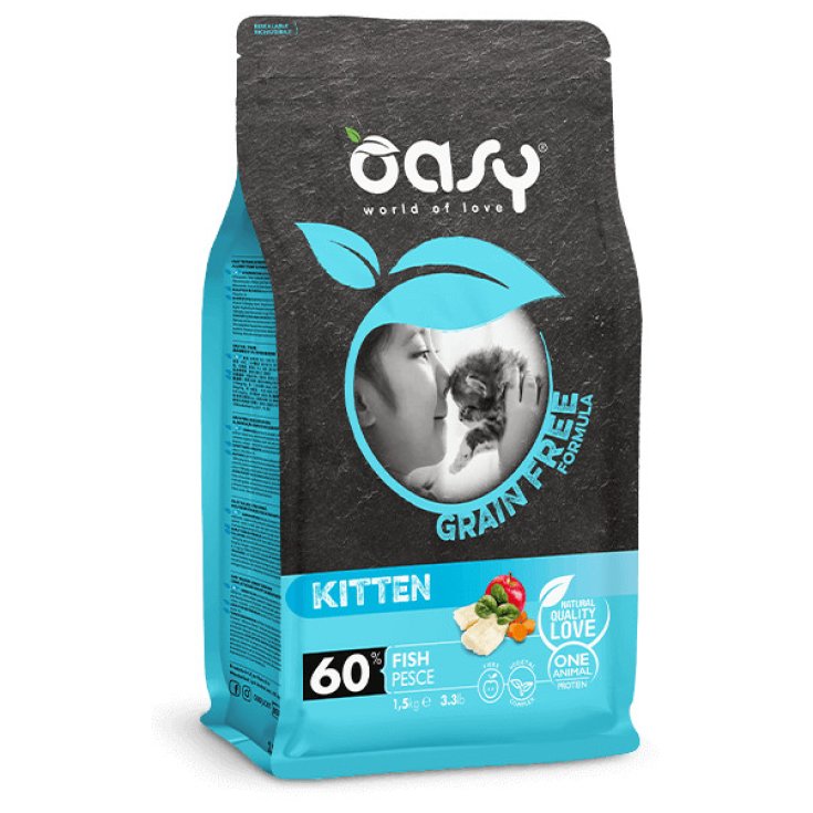 OASY DRY CAT GF KIT PESCE7,5KG