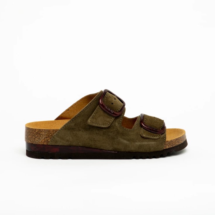 Scholl Shoes Ilary 2 Straps Suede W Oliva41