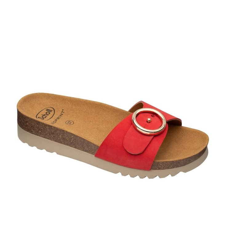 Scholl Malibu Mule Nubuck W Rosso 36 Sandali da Donna