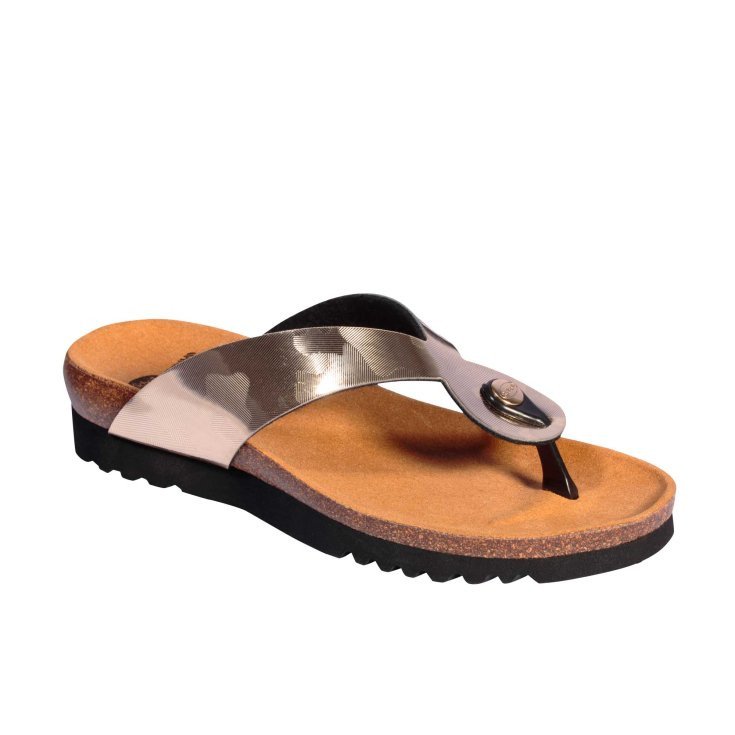 Scholl Kenna Reptile Printed Synthetic Donna Platino