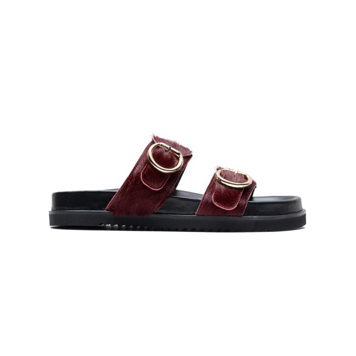 Palau Cross Sandalo Bordeaux con Doppio Strap